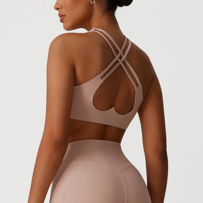 SPARK Cross Back Heart Shape Beautiful Sports Bra YG2526