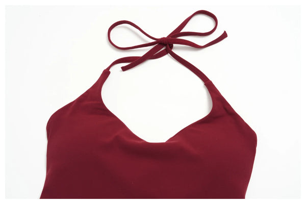SPARK Women's Halter Neck Tie-Up Yoga Tank Top ZC5560