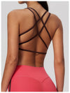 SPARK Women’s Cutout Crossover Back Naked-Feel Sports Bra ZC2578