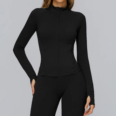 SPARK Yoga Long-sleeved Zip-up Pocket Jacket For Women ZC4510