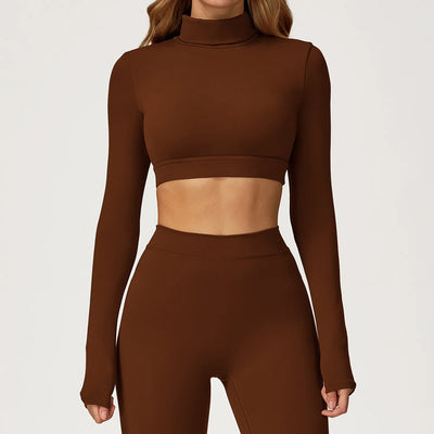 SPARK High Collar Yoga Hollow Back Tight Sports Top ZC4507