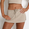 SPARK Yoga Short Sleeve Drawstring Skirt Two Piece Set SB2454