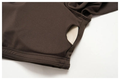 Spark Women's Off-the-shoulder Long Sleeve Yoga Crop Top ZC2588
