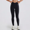 SPARK Contrast Color Twist High Waist Yoga Leggings QY6552