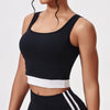 SPARK Contrast Color Yoga Pleated Bra Sports Vest CY5483