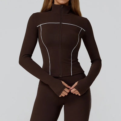 SPARK Contrast Color Slim Yoga Jacket ZC2036