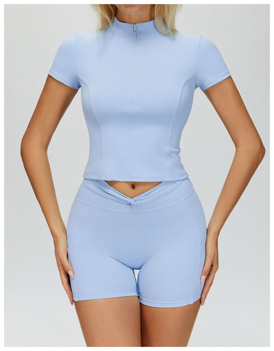 SPARK Half-zip Yoga Fitness Short Sleeved ZC4514