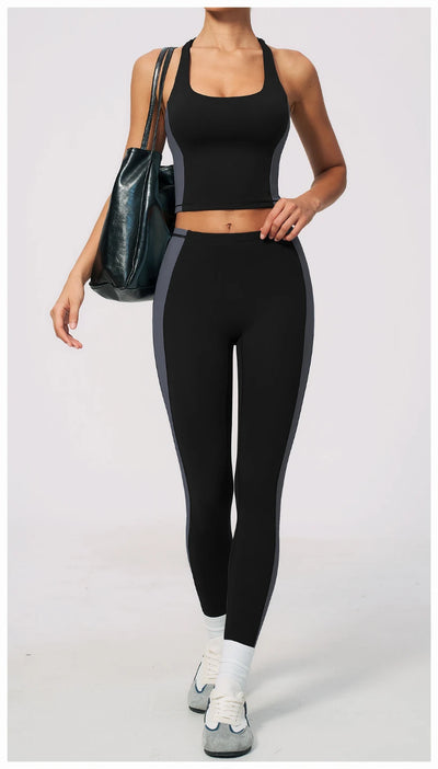 SPARK High Waist Color Block Peach Lift Butt Yoga Leggings ZC2567