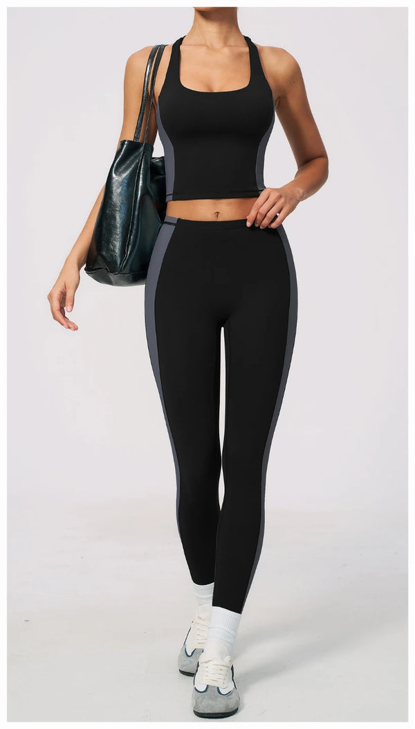 SPARK High Waist Color Block Peach Lift Butt Yoga Leggings ZC2567