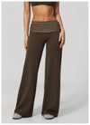 SPARK Retro Polka Dot Fold-Over Yoga Pants ZC4549