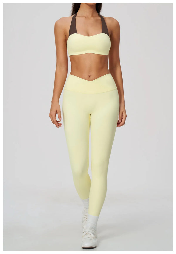 SPARK Women's Naked-Feel Cross Waist Yoga Leggings ZC2588