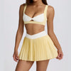 SPARK Casual V-shaped Waist Band Pleated Tennis Skirt QY6538