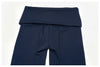 SPARK Women's Contrast Color Foldable Waist Capris Pants For Women ZC3588