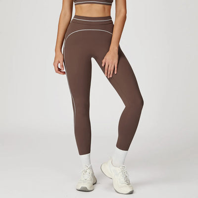 SPARK Contrast Color Sanded Folded High Waist Leggings ZC7028