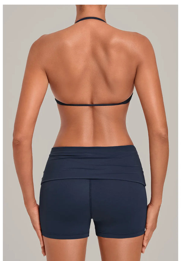 SPARK Women's Halter Neck Sports Bra with Built-In Pads TF8402