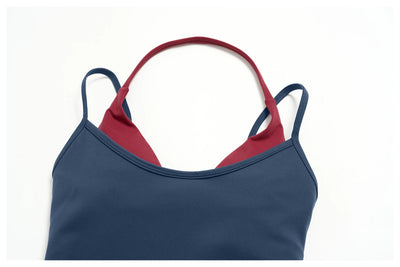SPARK Women’s Color Block Halter Cami Yoga Tank Top ZC2585