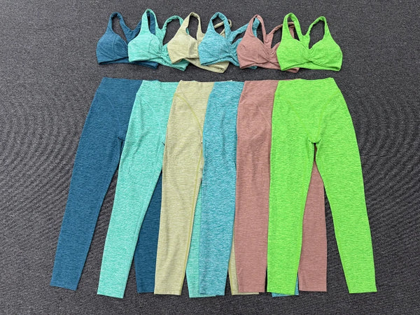 SPARK Ruched Sports Bra & High-Waisted Workout Set TF9291