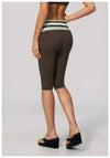 SPARK New Brushed Retro Polka Dot Fold-Over Yoga Capri ZC4549
