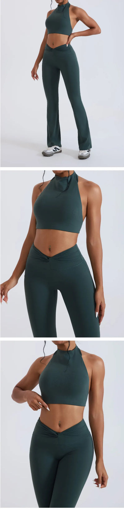 SPARK High Collar Halter Neck Shockproof Yoga Fitness Bra CY3509