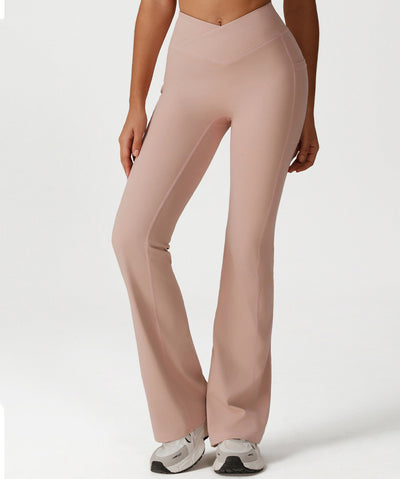 SPARK Cross High Waist Yoga Flared Pants YG2526