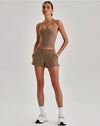 SPARK Women's Racerback Tank Top&Quick Dry Shorts 2 Piece Yoga Set LQ4123