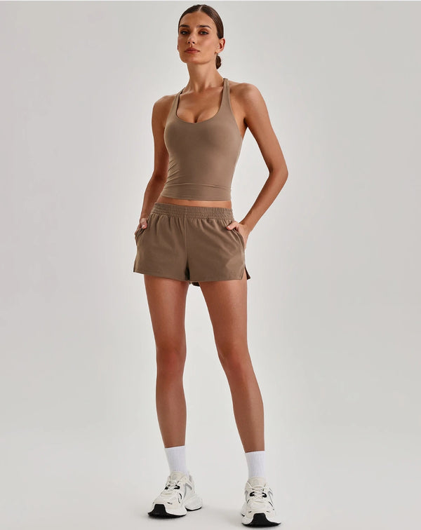 SPARK Women's Racerback Tank Top&Quick Dry Shorts 2 Piece Yoga Set LQ4123