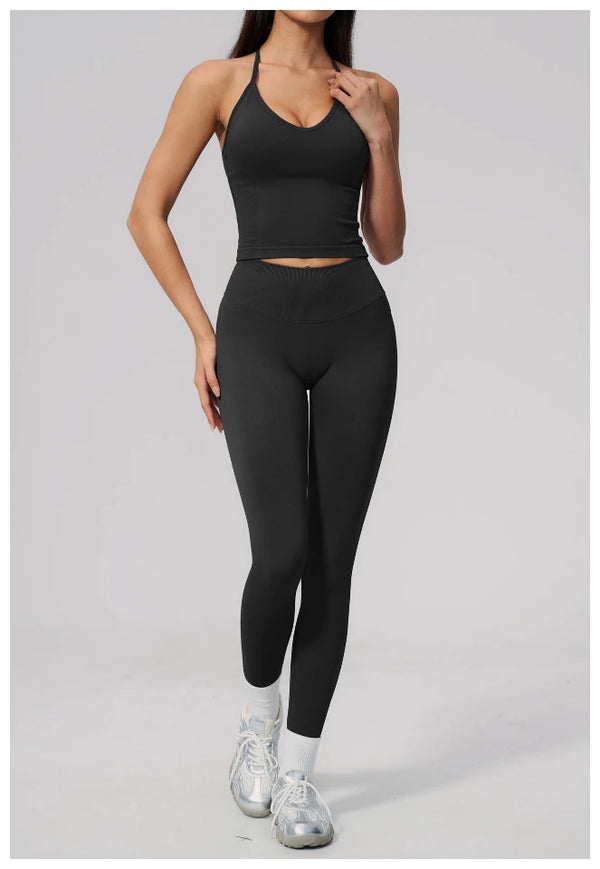 SPARK Seamless Halter Neck Y-Back Yoga Fitness Tank Top ZC3595