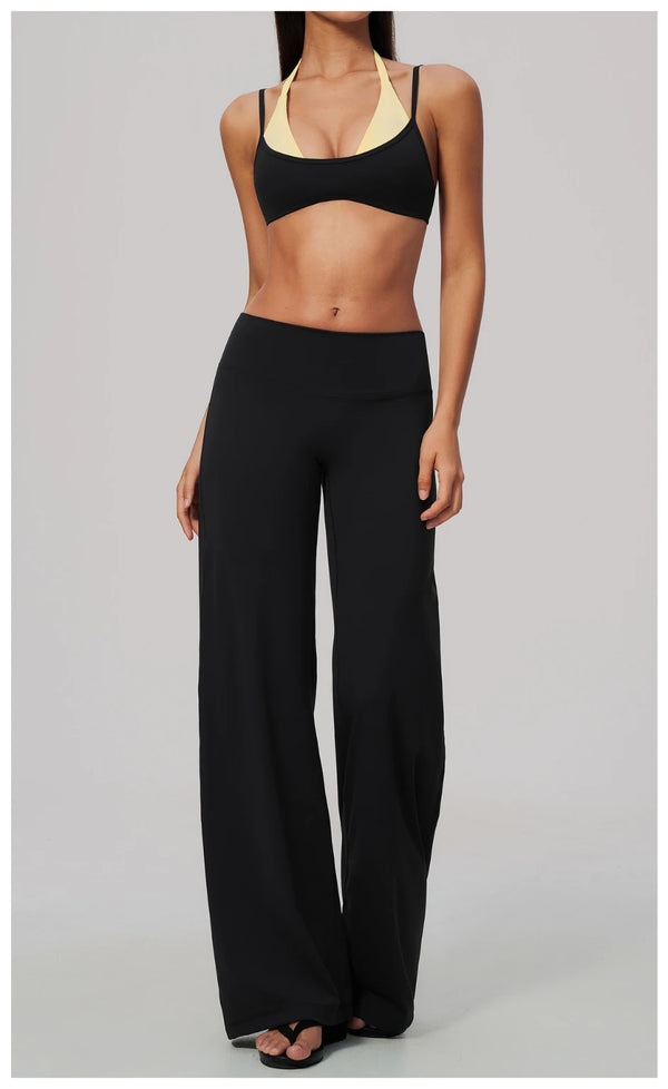 SPARK Women’s Color Block Fake Two-Piece Yoga Bra ZC2585