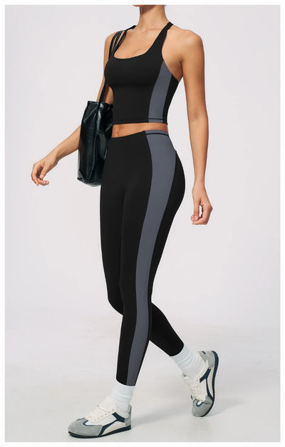SPARK High Waist Color Block Peach Lift Butt Yoga Leggings ZC2567
