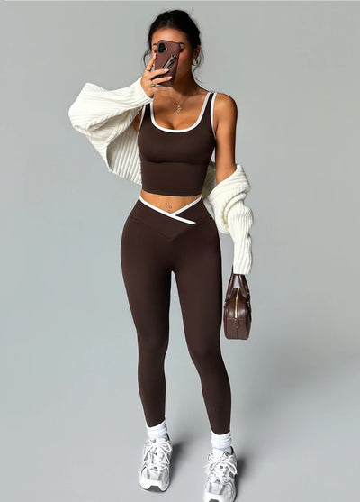 SPARK Seamless Women's Tank Top Yoga Two-piece Set ZJ520