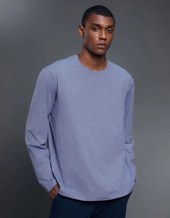 SPARK Men's Round Neck Versatile Long Sleeve Top FK033