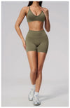 SPARK Seamless Ribbed 3-Way Convertible Yoga Sports Bra ZC3597