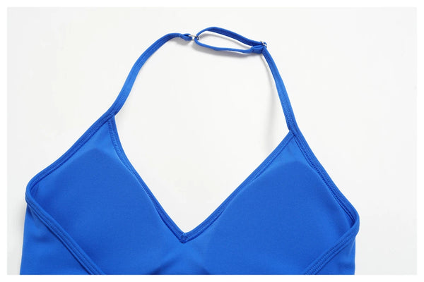 SPARK Women’s Sexy V-neck Halter Yoga Fitness Bra ZC9666