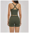 SPARK Women’s 2-in-1 Color Block Cross Back Yoga Tank Top ZC6116
