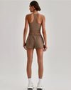 SPARK Women's Racerback Tank Top&Quick Dry Shorts 2 Piece Yoga Set LQ4123