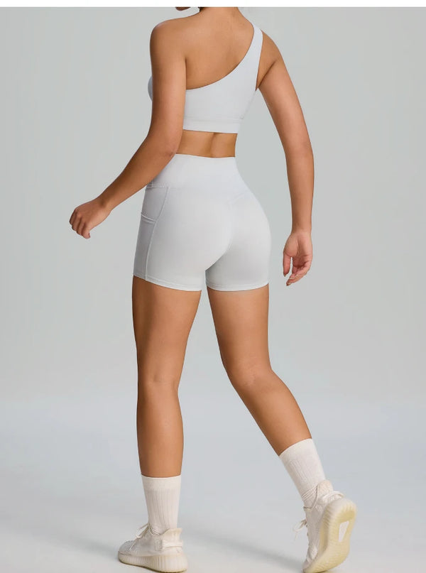 SPARK One-shoulder Shockproof Yoga Bra For Women FYD233