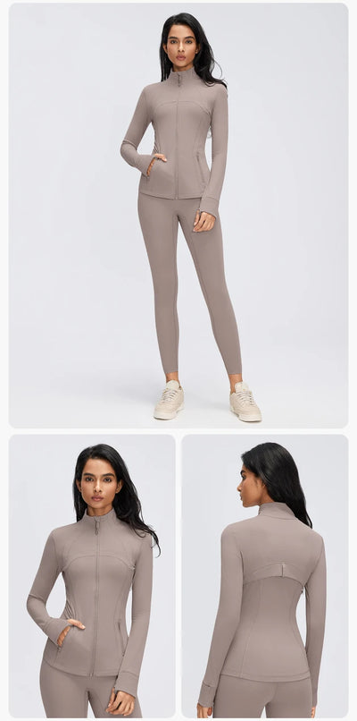 SPARK Women's Slim-Fit Zip-Up Yoga Jacket DQ26110