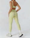 SPARK Contrast Color Sanded Folded High Waist Leggings ZC7028