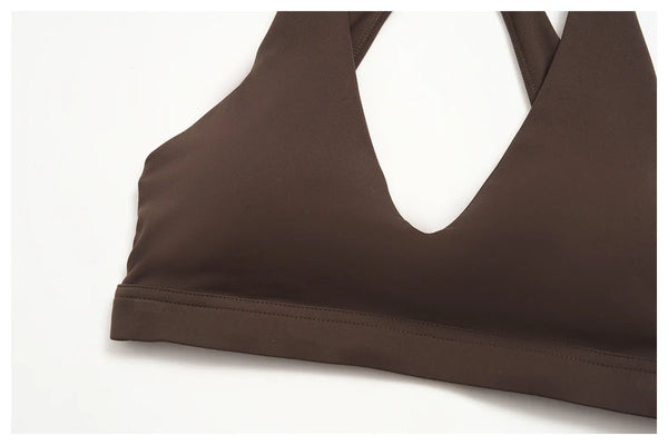 Spark Women's Halter-Neck High Support Yoga Sports Bra ZC2588