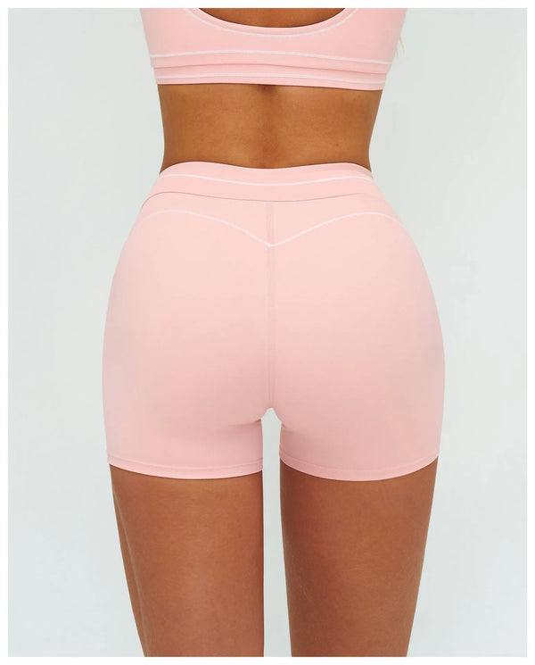 SPARK Contrast Color Folded High Waist Shorts ZC7028