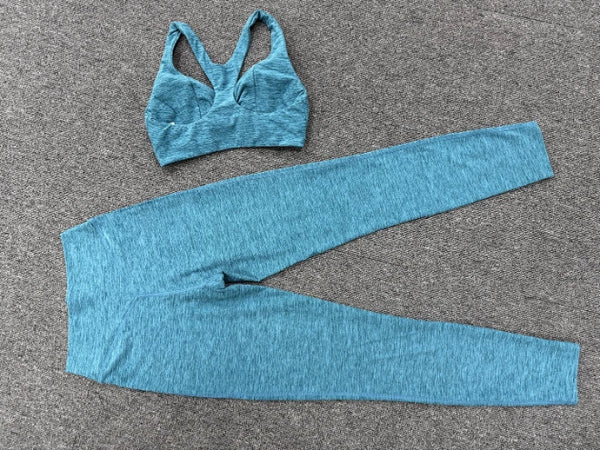 SPARK Ruched Sports Bra & High-Waisted Workout Set TF9291