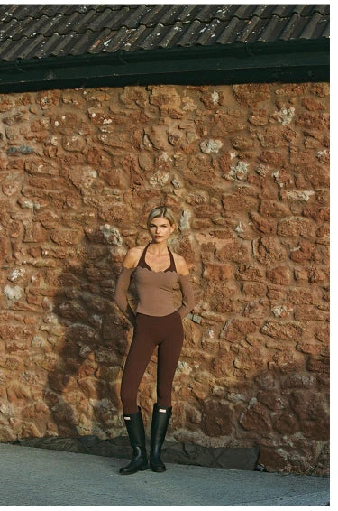 SPARK Fake Two-Piece Color-Block Fitness Yoga Top FNK881301