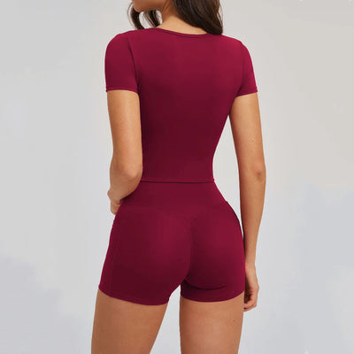 SPARK Women's Wide Neck Yoga Short Sleeve ZC2539