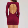 SPARK Women's Square Neck Yoga Jumpsuit with Hollow Back ZC2539