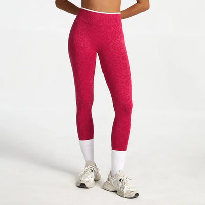 SPARK Seamless Leopard-print Yoga Fitness Leggings RXW3006-2