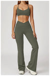 SPARK Cross High Waist Flared Pants for Women ZC2030
