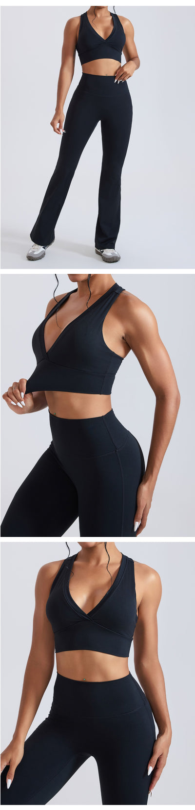 SPARK Deep V Shaped Racerback Yoga Bra CY3470