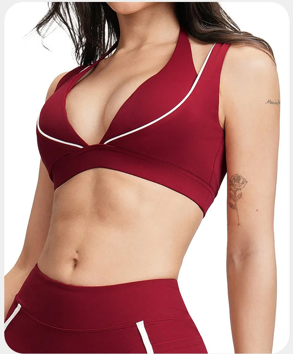 SPARK Color Blocking Stylish layering Yoga Fitness Bra ZC5079