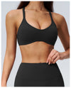 SPARK Women's Shockproof U-Neck Cross Back Yoga Sports Bra ZC5560