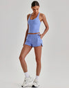 SPARK Women's Racerback Tank Top&Quick Dry Shorts 2 Piece Yoga Set LQ4123